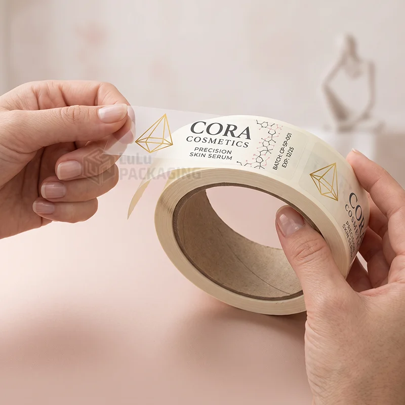 branded clear labels