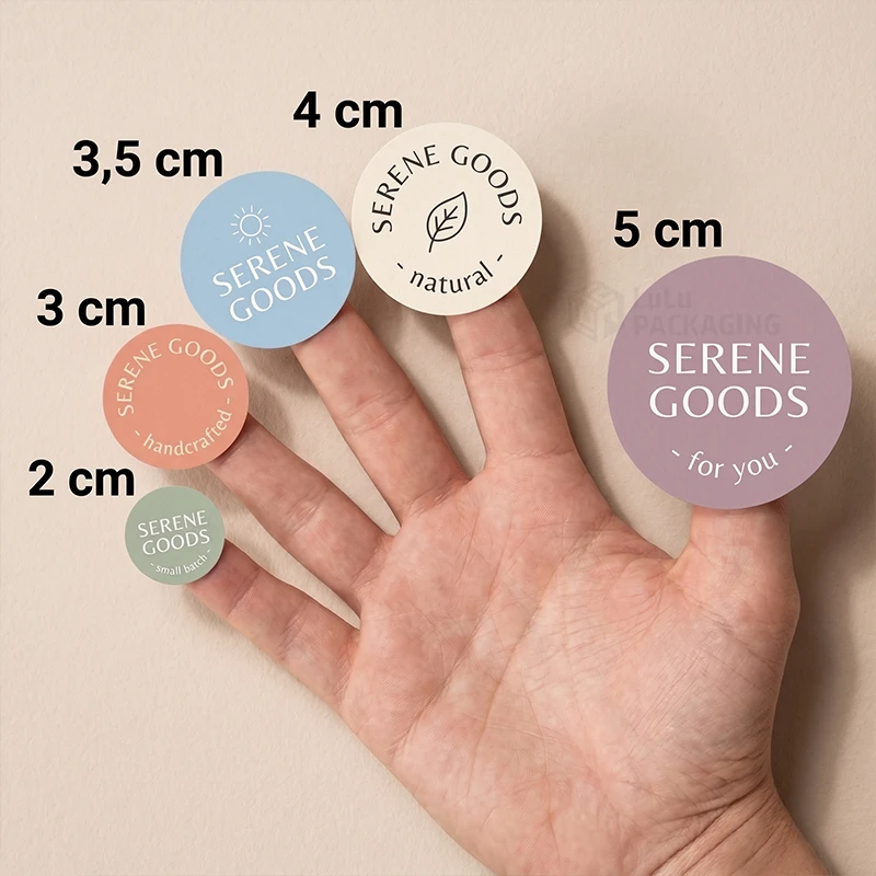circle sticker sizes