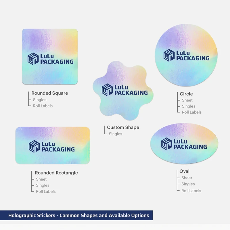 common holographic sticker shapes guide