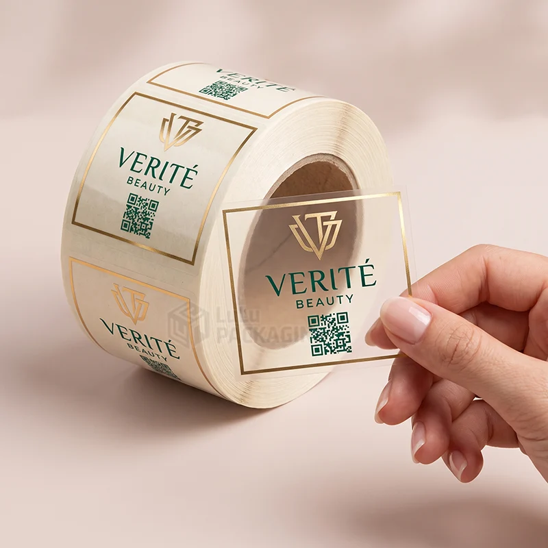 custom clear roll labels