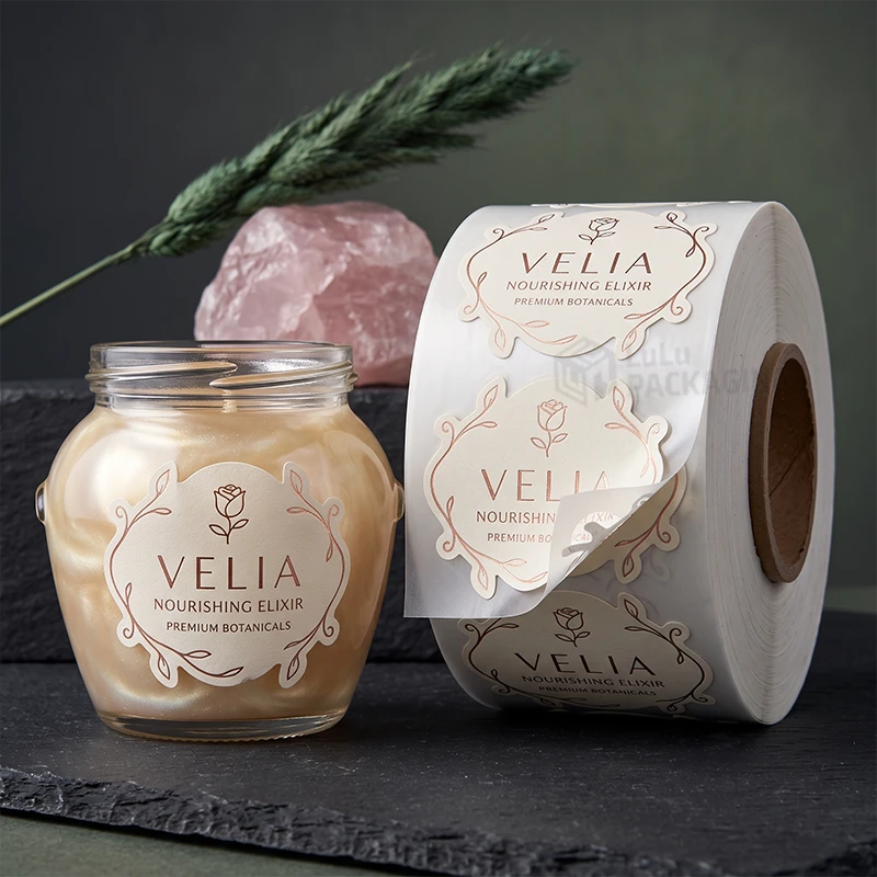 custom die-cut roll label
