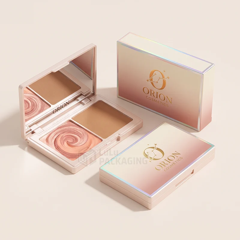 custom printed bronzer blush boxes