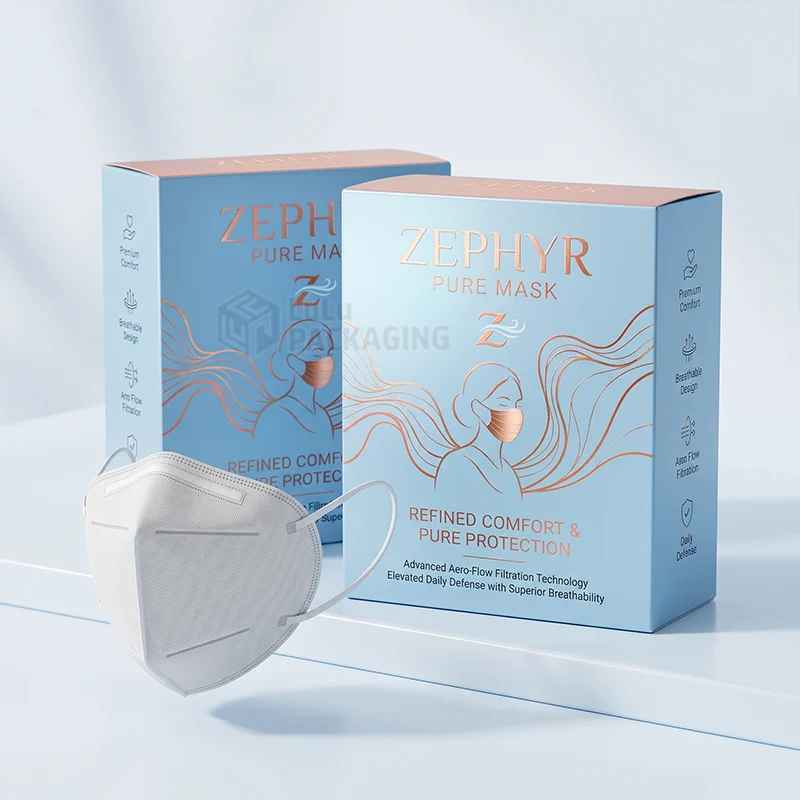 custom printed face mask packaging