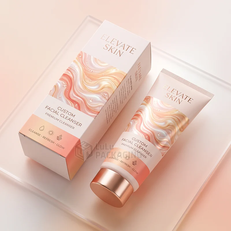 custom printed face cleanser box