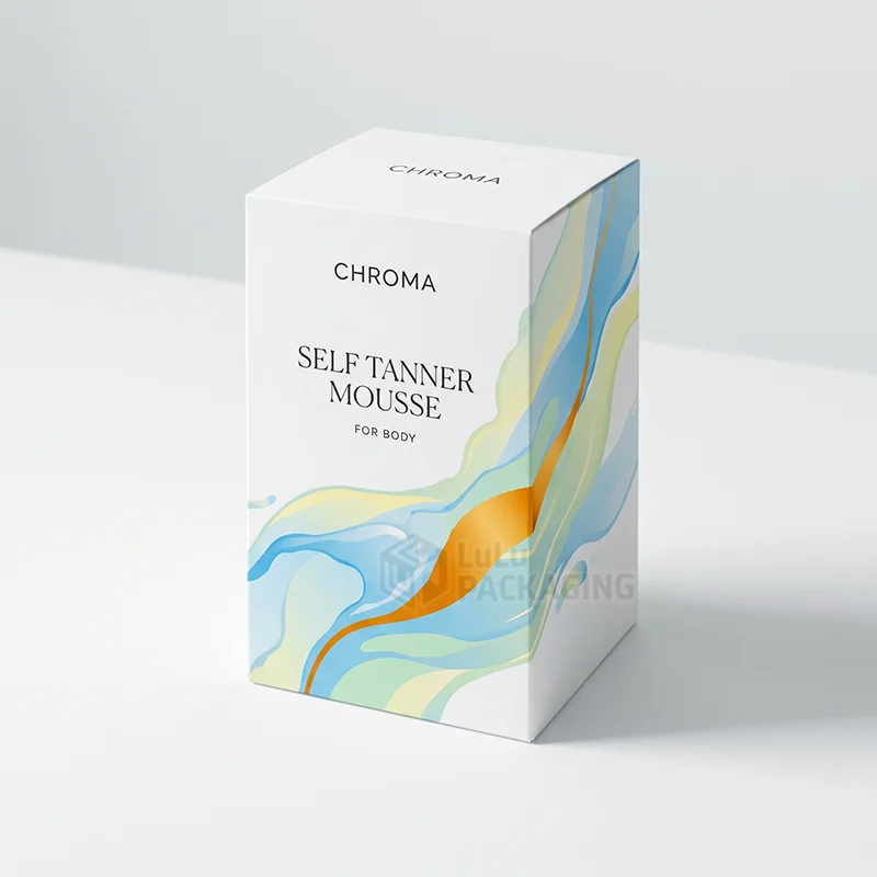 custom self tanner box packaging
