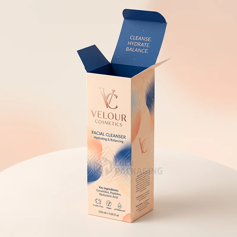 branded face cleanser box