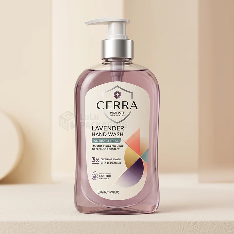 hand wash bottle label