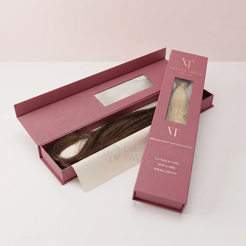custom hair extension packaging