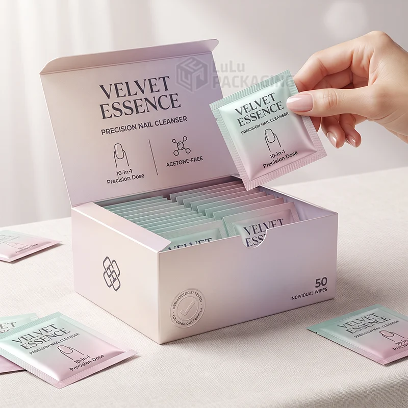nail polish remover box packaging