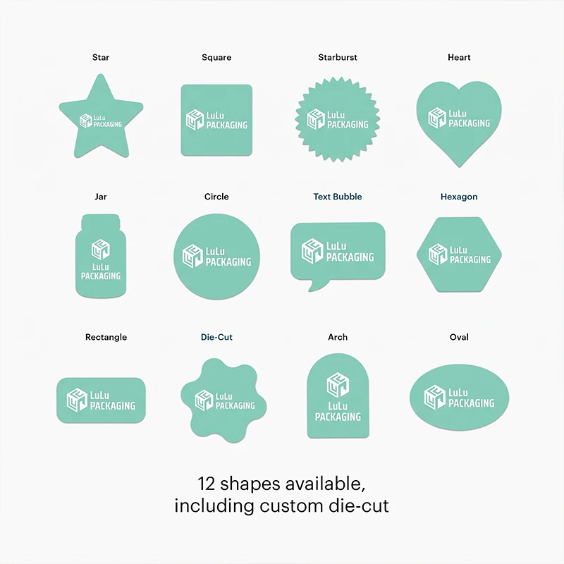 single stickers shapes